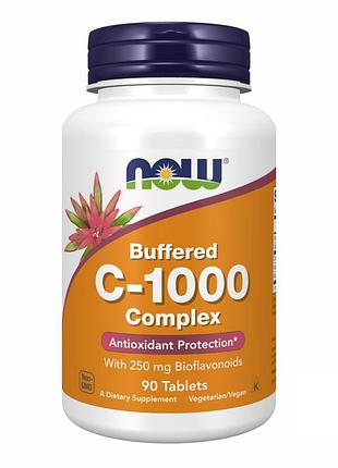 Вітамін c, now foods, 90 таблеток, для щоденного раціону.
