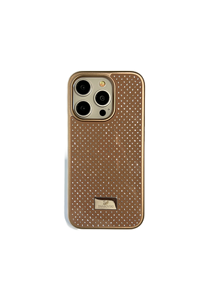 Чохол-накладка case lab swarovski для iphone 16 золотий