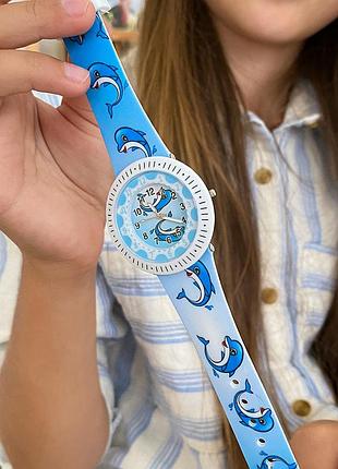 Детские часы better 009 dolphin white-blue 2
