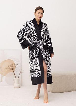 Кимоно женское из плюшевого велюра kimono noire 18134 3xl