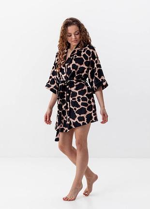 Халат женский из плюшевого велюра стильный жираф 3411_xl 15930 xl