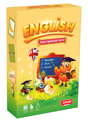 Обучающая настольная игра лото "english" 0796 иллюстрированная