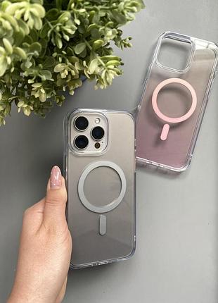 Чохол-накладка case lab rainbow для iphone 15 pro max сірий