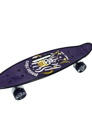 Пенні борд зі колесами, що світяться pu penny board street king череп
