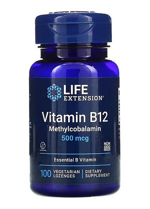 Витамин b12, life extension, 500 мкг, 100 таблеток, для ежедневного рациона.