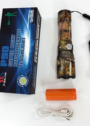 Ручний ліхтар cob bailong, портативний led ліхтар на батареї ручний з високою яскравістю qf-95