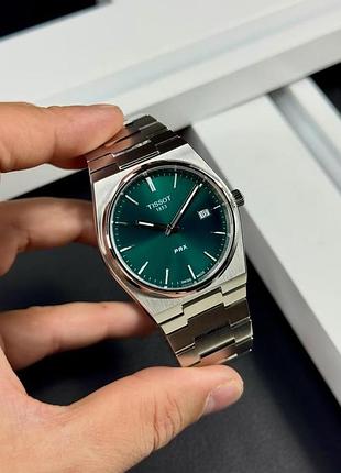 Tissot prx 80 green quartz — стильний наручний годинник із зеленим циферблатом