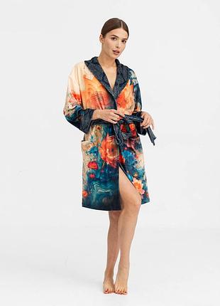 Халат женский из плюшевого велюра эксклюзивный charms 18320 2xl-3xl