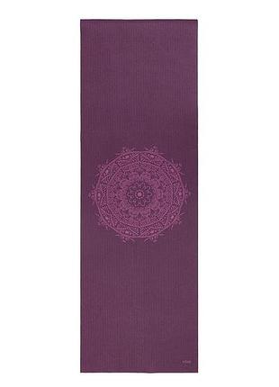 Коврик для йоги leela mandala bodhi баклажан — баклажановая мандала 183x60x0.45 см