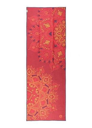 Рушник для йоги mandalas red від bodhi 183x61 см