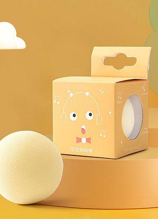 Интерактивная игрушка мячик для кошек со звуками птиц 5921 5 см желтая