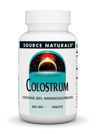 Молозиво, source naturals, 650 мг, 30 таблеток, для щоденного раціону.