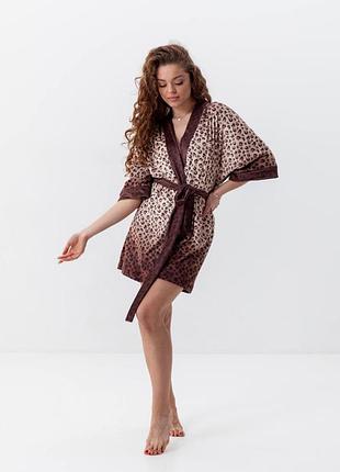 Халат женский из плюшевого велюра леопард 3447_xl 16074 xl