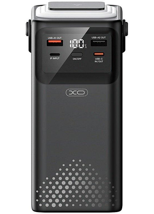 Power bank xo pr287 + 4 cables 80000 ма·год 22.5 w чорний