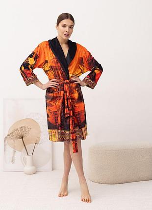 Халат женский из плюшевого велюра эксклюзивный africa 18127 l-xl