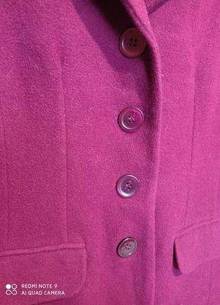 Женственного, благородного темно-бордового, винного цвета мягкий шерстяной пиджак   george4 фото