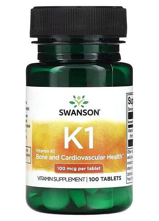 Филлохинин swanson vitamin k1 100 mcg, 100 таблеток