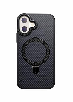 Чохол-накладка case lab carbon ring для iphone 16 чорний