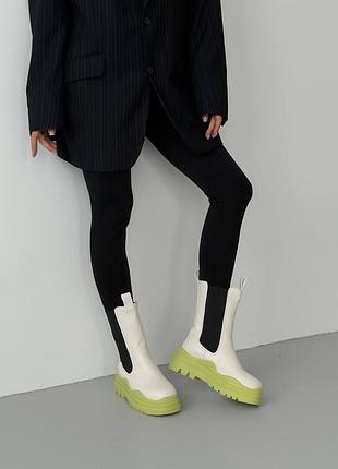 Bottega veneta beige/green no logo 4