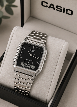 Casio aq-230 – классические наручные часы с аналогово-цифровым дисплеем