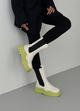 Bottega veneta beige/green no logo 2