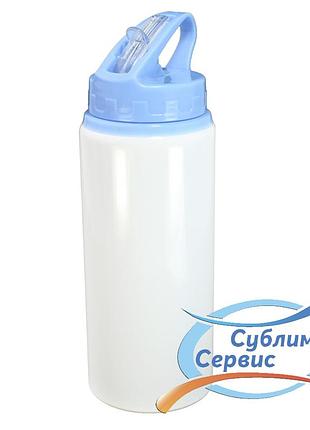 Бутилка для сублимации с дозатором 600мл. (красная крышка) голубая крышка