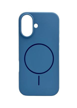 Чохол-накладка cosmic silicone magnetic для apple iphone 16 azure блакитний