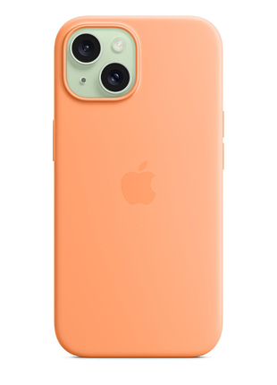 Чохол-накладка silicone case orange sorbet для iphone 15 pro max помаранчевий
