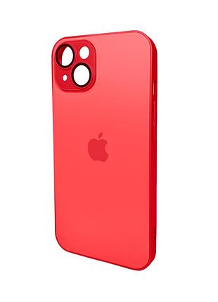 Чохол-накладка ag glass matt frame color logo для apple iphone 14 червоний