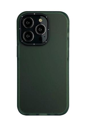 Чохол-накладка case lab frosted для iphone 13 pro темно-зелений