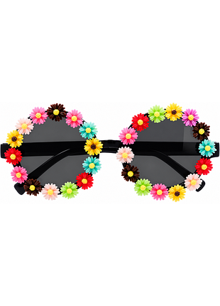Праздничные очки boland celeste с разноцветными цветами, карнавальные очки flower power