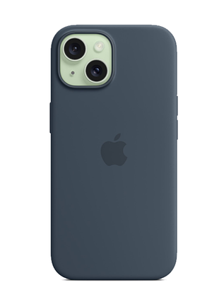 Чохол-накладка silicone case storm для iphone 15 pro синій