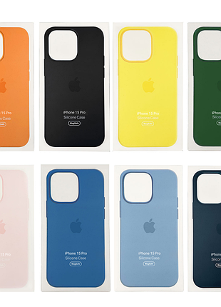 Чохол-накладка silicone case storm для iphone 15 pro синій 2