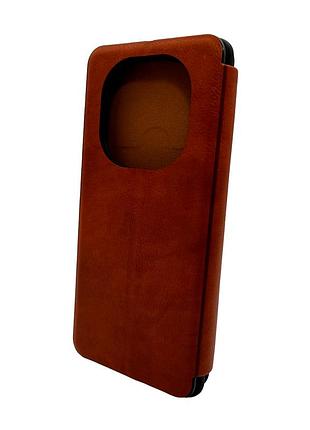 Чохол-книжка book premium leather premium для xiaomi redmi note 14 pro 4g коричневий