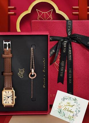 Женские наручные часы baosaili lucky box механические, минеральное стекло.