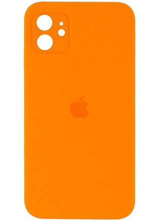 Чохол-накладка silicone full aa camera protect для apple iphone 12 помаранчевий