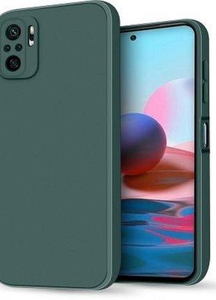 Чохол-накладка bizon android захист камери для xiaomi redmi note 10 4g темно-зелений