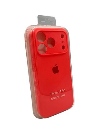 Чохол-накладка silicone full aa camera protect для apple iphone 17 pro max peach помаранчевий 2