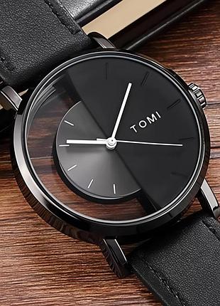 Мужские наручные часы tomi brand tomi gentleman кварцевые, минеральное стекло.