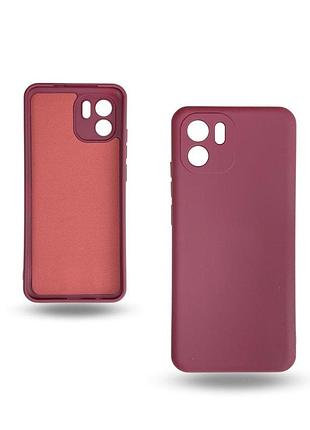 Чохол-накладка bizon android захист камери для xiaomi redmi a1 бордовий