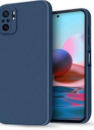 Чохол-накладка bizon android захист камери для xiaomi redmi note 10 4g темно-синій