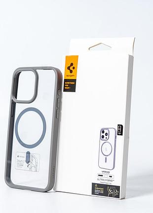 Чохол-накладка spigen magnetic color для apple iphone 16 сірий