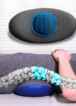 Ортопедическая подушка для поясницы lumbar support tv one 35×30×12 см с пеной memory foam и съемным чехлом