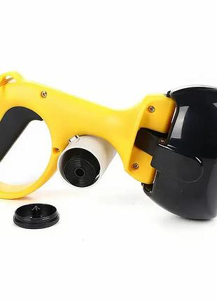 Совок-щипці pooper scooper big для прибирання за собакою з карабіном і мішками, 27 × 13 × 9 см