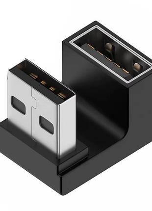 Переходник адаптер usb 3.0 - usb 3.0 (m/f) п-образный bk