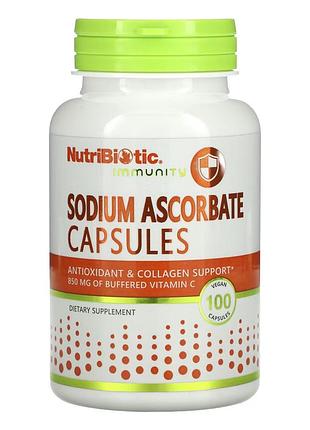 Аскорбат натрия, nutribiotic, 100 капсул, для ежедневного рациона.