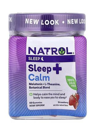 Сон+спокойствие, natrol, 60 жевательных пастилок, для ежедневного рациона.