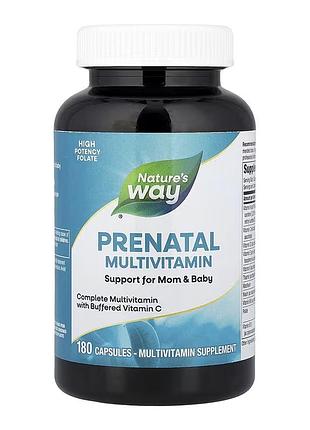 Пренатальный комплекс nature's way: 23 витамина и минерала, 180 капсул