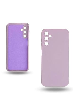 Чохол-накладка bizon android захист камери для samsung a04s lavander фіолетовий