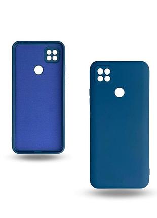 Чохол-накладка bizon android захист камери для xiaomi redmi 9c темно-синій